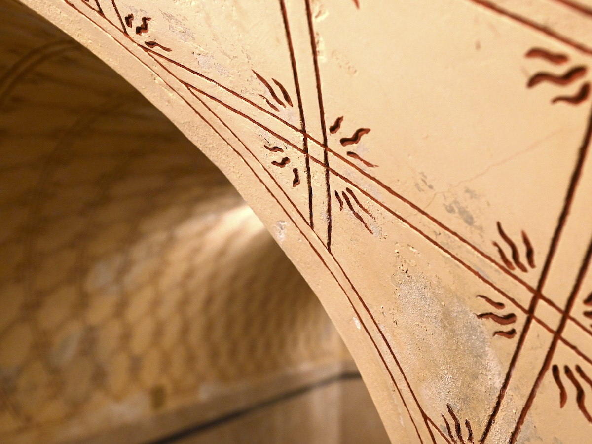 Un decoro sulla volta della cripta